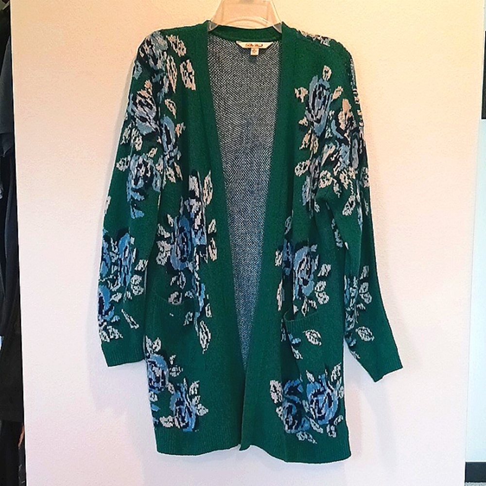 Pioneer Woman green floral cardigan